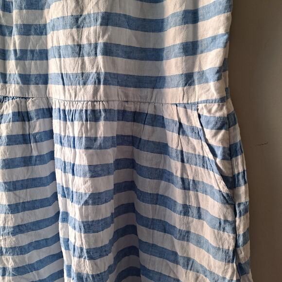 Beach Lunch Lounge Blue & White Striped Sleeveless Dress - Size XL (NWT) - Picture 10 of 15